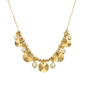 senetle altın taşlı altın kolye 14 ayar