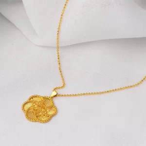 22 Ayar Senetle Kolye Gül Tanesi Modeli 7,07 Gram