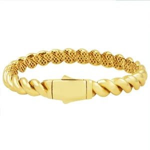 Altın Bileklik Burgulu İtalyan Kelepçe 14 Ayar